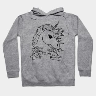 Go to Hell - Unicorn Hoodie